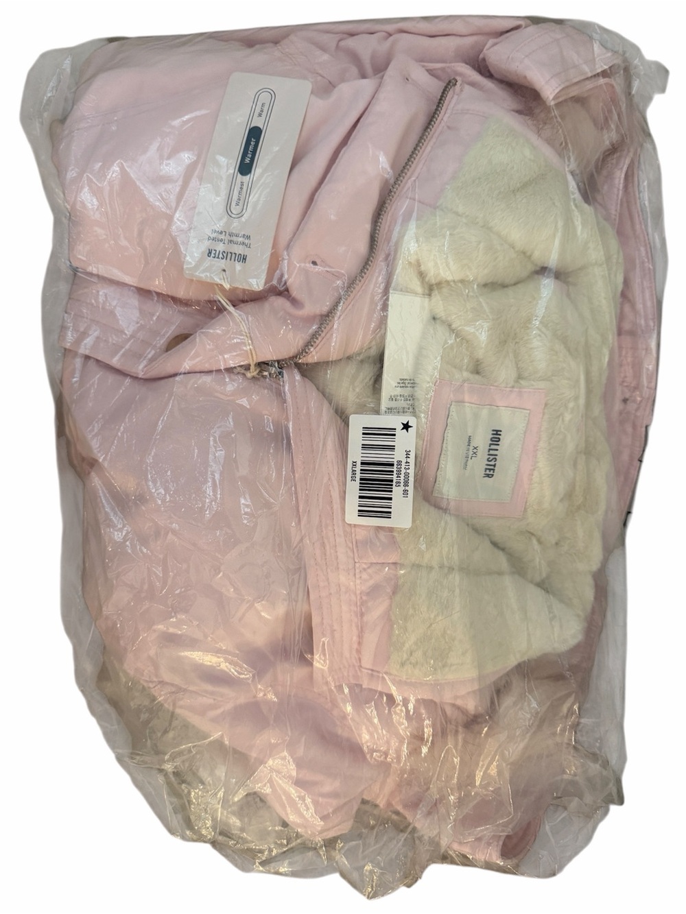 Women’s Pink Faux-Fur Lined Parka Jacket-NWT - Picture 8 of 8